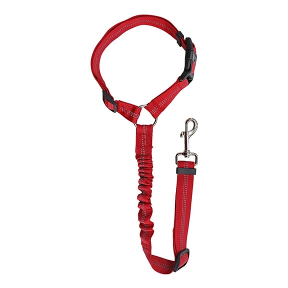 Dog Seat Belt for Car Reflective Adjustable Restraint with Elastic Bungee for Safety Vehicle Seatbelt Harness for Small Medium Large Dogs Cats Leash Safety Harness Tangle Free Retractable Strap