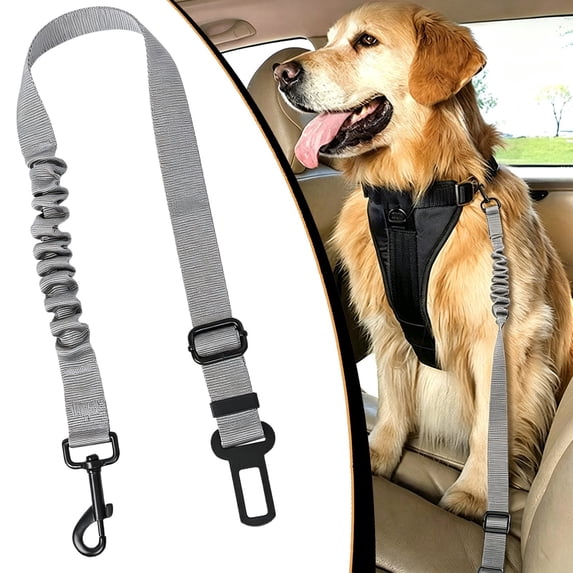 Dog Seat Belt for Car, Adjustable Pet Safety Restraint, Swivel Clip Design, Durable Nylon, Universal Fit