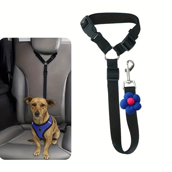 Dog Seat Belt for Car, Car Headrest Restraint Adjustable Nylon Fabric, Dog Restraints Vehicle Seatbelts Harness(1 PC)