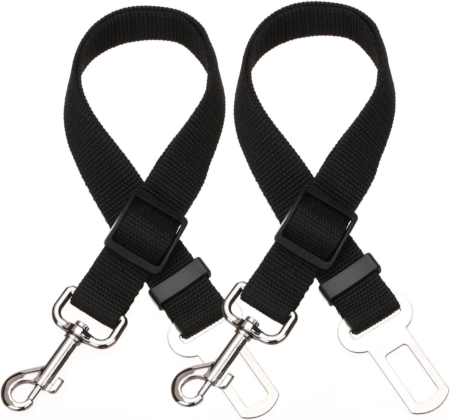 Dog Seat Belt for Car Harness - GoXteam 2 Packs Adjustable Pet Dog Cat  Nylon Seatbelt Safety Tether (Black) - Walmart.com