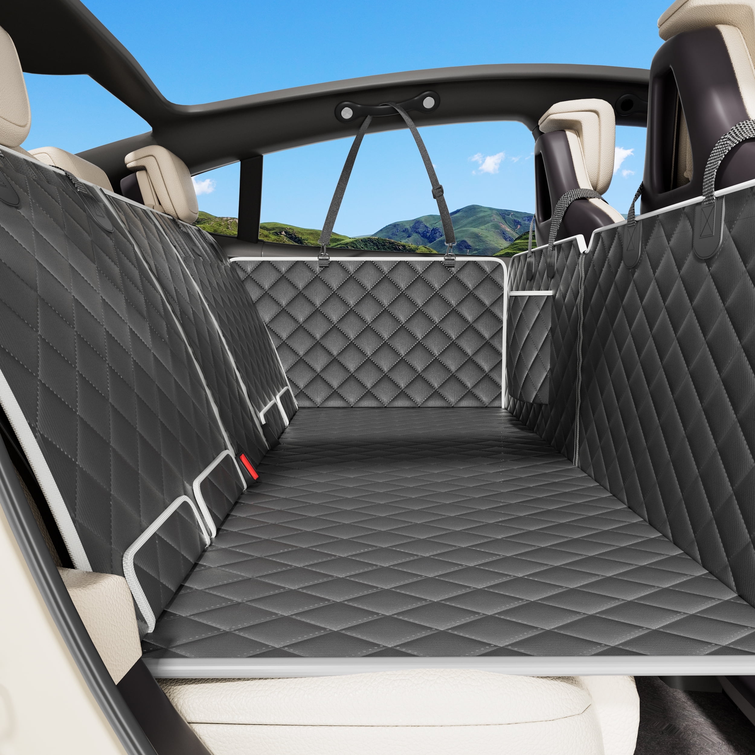 Dog Seat Cover-LAKWAR Non-slip Dog Car Hammocks with Seatbelt Dog Car Seat Cover Waterproof and Scratch-Resistant Dog Car Back Seat Protection - Walmart.com