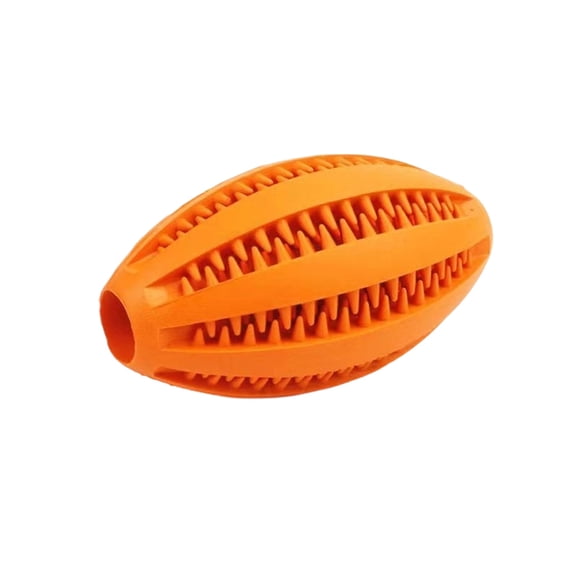 Dog Self-Play Treat Ball, Durable Chew Toy Ball With Rubber Elasticity, Interactive Fetch Toy For Border Collie, Small Size Orange