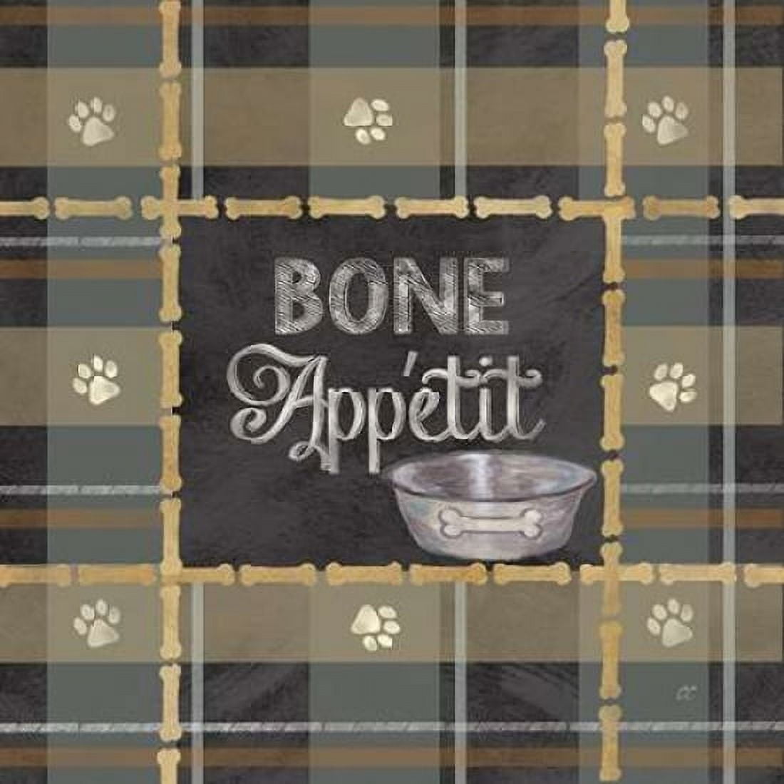 Dog Sentiment Plaid I Canvas Art - Cynthia Coulter (24 x 24)