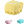 thumbnail image 1 of Dog Shampoo Brush , Dog Bath Brush for Bathing and Shedding Short Hair, Soft Silicone Rubber Bristle Brushes for Small Dogs, Pet Cat and Puppy Shampoo and Conditioner, 1 of 5