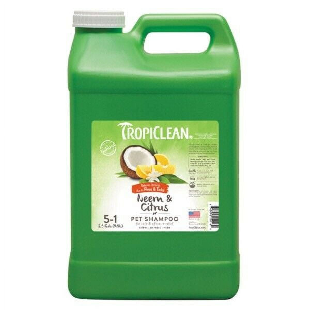 Dog Shampoo Citrus Neem Flea and Tick Soothing Deep Clean Fresh Scent Pick Size 2.5 gallon Walmart