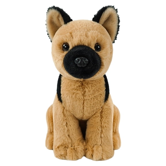 Dog-Shape Plush Toy, Soft Stuffed Animal Pillow Figure for Halloween, Christmas, Birthday (22cm German Shepherd)
