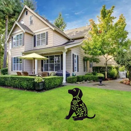 Dog Shaped Decorative Hollow Bird Repelling Figure Acrylic Yard Stake Animal Silhouette for Home Backyard Outdoor Patio Lawn