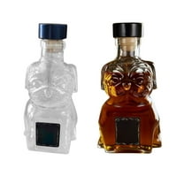 Dog Shaped Whiskey Decanter Bottle, 300ml Cute Animal Design Glass Liquor Dispenser for Bourbon Scotch, Unique Gift for Dog Lovers & Home Bar