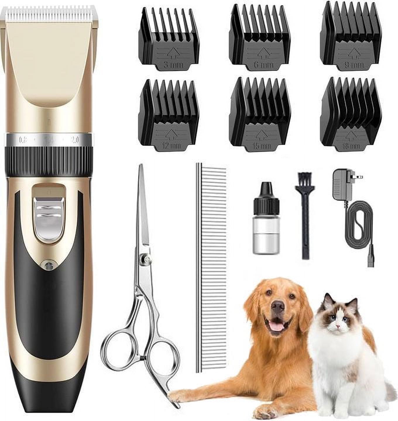 Dog Shaver Clippers, Fitfort Rechargeable Cordless Dog Grooming Kit