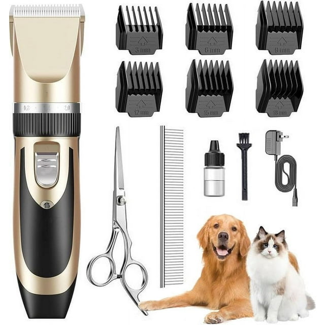 Dog Shaver Clippers, Fitfort Rechargeable Cordless Dog Grooming Kit