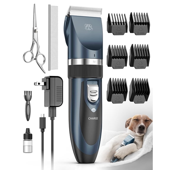 Dog Shaver Clippers Low Noise Rechargeable Cordless Electric Quiet Hair Set For Dogs Cats Pets