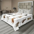 thumbnail image 1 of Ambesonne Colorful Fitted & Top Sheet Set with Shams, Puppy Breeds Family, Multicolor, 1 of 4