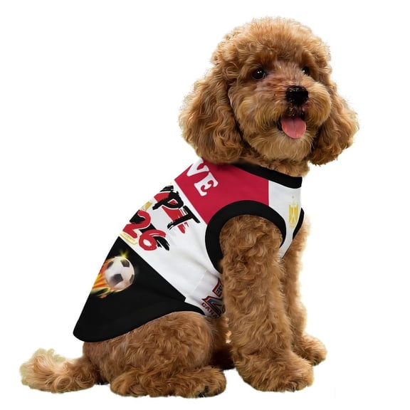 Dog Shirt, Black Soccer Themed, 1 Piece Breathable Sleeveless Pet Apparel for Small Medium Dogs and Cats, Ideal for Sports Events Daily Walks Outdoor Activities Pet Costume Party Wear