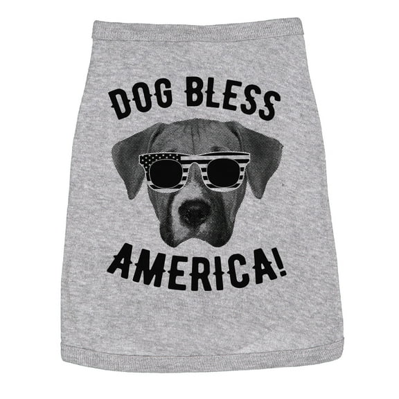 Dog Shirt Dog Bless America Shirt Funny 4th of July Patriotic Clothes for Puppy