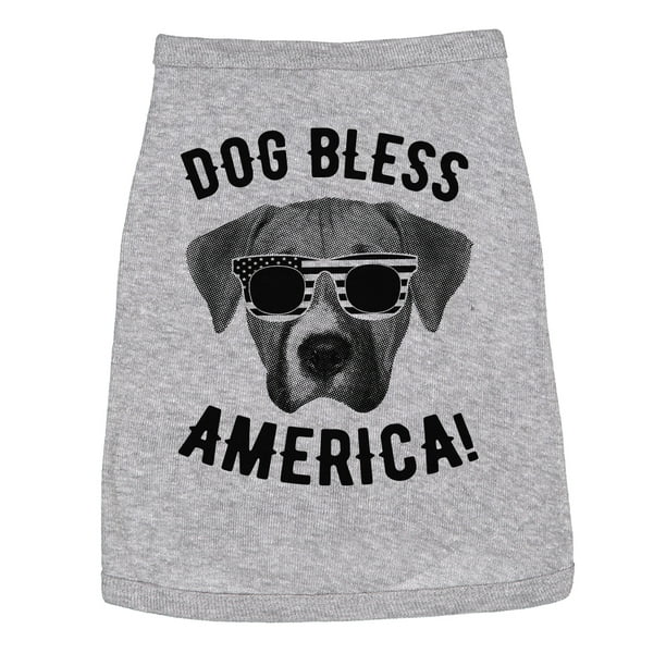 Dog Shirt Dog Bless America Shirt Funny 4th of July Patriotic Clothes For Puppy Walmart Business Supplies