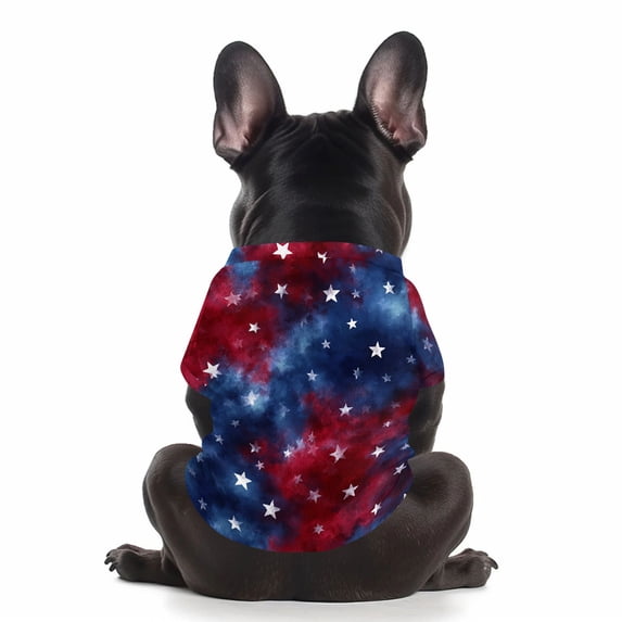 Dog Shirt for Large Dogs, Patriotic Star Print Navy Blue Xxxl Pet Clothes, Lightweight Dog Sweatshirt for Small Medium Large Dogs, 4Th of July Pet Outfit, Single Pack