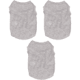 thumbnail image 1 of Dog Shirt Pet Clothing Costume Blank Clothes, Cotton Doggy Shirts Soft and Breathable Outfits - Grey, 1 of 5