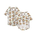 thumbnail image 1 of Dog Shirt Pet Sweater Lightweight Cartoon Animal Print Puppy Pullover Breathable Soft Pet Apparel for Small Medium Dogs Cats Light Brown All Season Pet T Shirt 1 Pack, 1 of 6