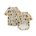 thumbnail image 1 of Dog Shirt Pet Sweatshirt Lightweight Puppy Apparel Colorful Animal Print Breathable Pet T-Shirt for Small Medium Dogs Orange 1 Piece, 1 of 6