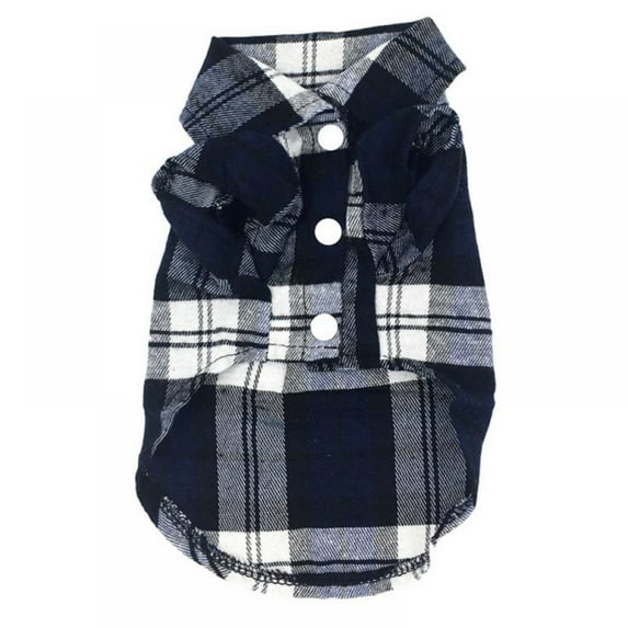 Dog Shirt Plaid Puppy Clothes for Small Medium Large Dogs Cats Boy Girl Kitten Soft Pet T-Shirt Breathable Tee Outfit Adorable Grid Apparel
