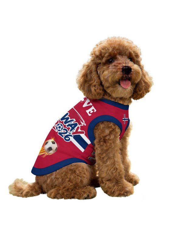Dog Shirt, Soccer Themed Wine Red XXXXXL Pet Vest, 1 Piece Breathable Sleeveless Apparel for Small Medium Large Dogs Puppy Pets Sport Party Daily Wear