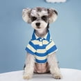 thumbnail image 1 of Dog Shirt Vest Lightweight Stretchy Dog T-Shirts Soft Cool Shirts Sleeve Stripe Vests Breathable Clothes for Puppy Kitty Cats Small Medium Large Dogs(Blue,XL), 1 of 6