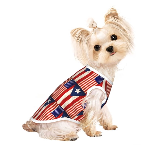 Dog Shirt for Small Dogs & Cats, America Puerto-Rico-Flag Puppy Clothes Breathable Pet T-Shirts Dog Apparel Medium