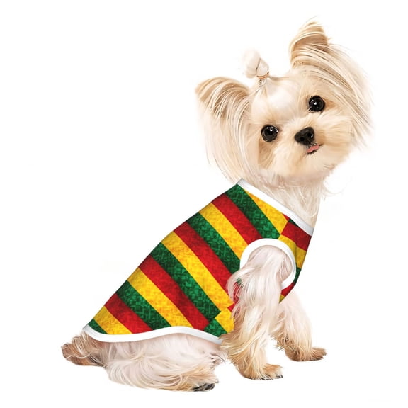 Dog Shirt for Small Dogs & Cats, Retro Reggae-Rastafarian Flag Puppy Clothes Breathable Pet T-Shirts Dog Apparel Small