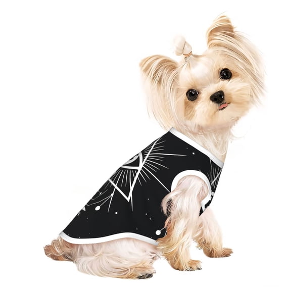 Dog Shirts Puppy Clothes Illuminati Occult Geometric Sleeveless Vests Pet T-Shirt for Cats Kittens and Small Dogs Medium