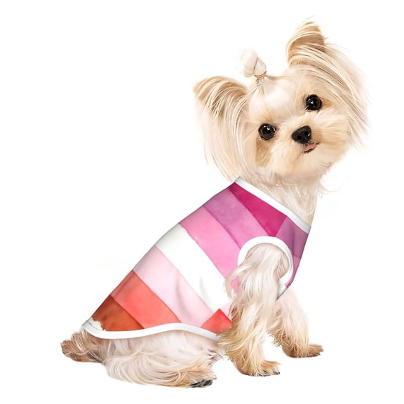 Dog Shirts Puppy Clothes Lesbian Pride Flag Sleeveless Vests Pet T-Shirt for Cats Kittens and Small Dogs Medium