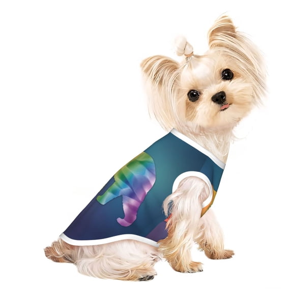 Dog Shirts Puppy Clothes Rainbow Pride Flag With Gay Bear Sleeveless Vests Pet T-Shirt for Cats Kittens and Small Dogs Large