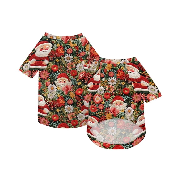 Dog Shirts for Small Dogs Featuring Christmas Santa Print Lightweight Pet Clothing, Festive Dog Costumes for Holiday Gatherings and Family Photos, Christmas Gift Puppy Clothes 2