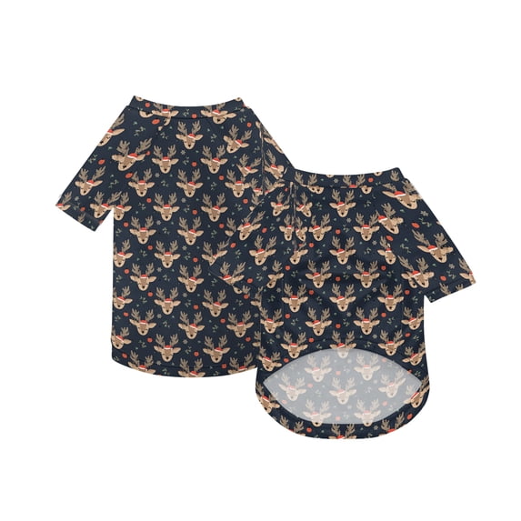 Dog Shirts for Small Dogs Featuring Reindeer Print Lightweight Pet Apparel, Comfortable Dog Clothes for Indoor and Outdoor Wear, Christmas Gift Puppy Clothes 1 Pack