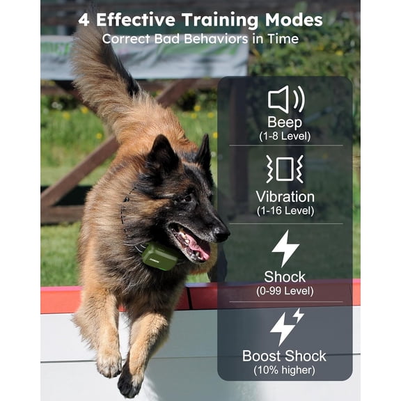 Dog Shock Collar 2 Dogs (10-120Lbs) - 3300FT Dog Training Collar with Remote IPX7 Waterproof Electric Collar with 4 Training Modes, Security Lock, Rechargeable e-Collar for All Breeds, Sizes