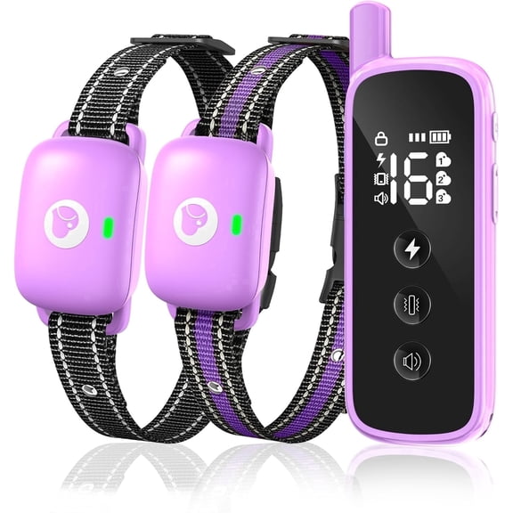 Heaflex Dog Shock Collar with Remote Control - Rechargeable Training Collar for Dogs, Beep/Vibration/Shock, Security Lock, 3300FT Range IPX8 Waterproof Electric Collar for 10-120lbs All Breeds