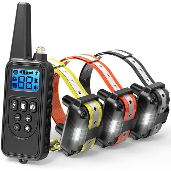 Dog Shock Collar 3 Pack - Remote Training Collar with Beep, Vibrate, and Shock Modes, IP65 Waterproof for Small, Medium & Large Dogs