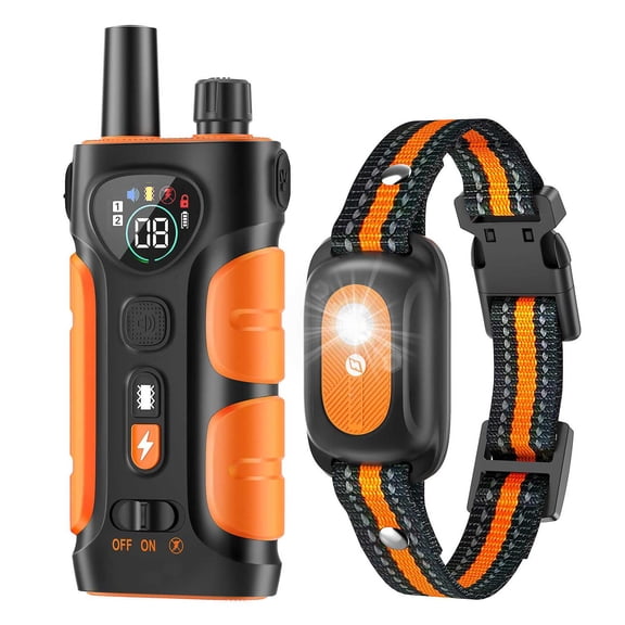 Dog Shock Collar, 4200FT Dog Training Collar with Remote, E-Collar with Beep,Vibration,Shock,Flashing Light,No Shock Model,Electric Shock Collar for Dogs