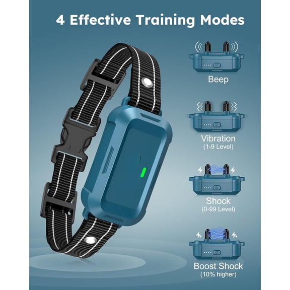 Dog Shock Collar - 4200FT Dog Training Collar with Remote, IPX8 Waterproof Electric Collar with 4 Training Modes, Security Lock, Rechargeable e-Collar for Dogs 10-120lbs