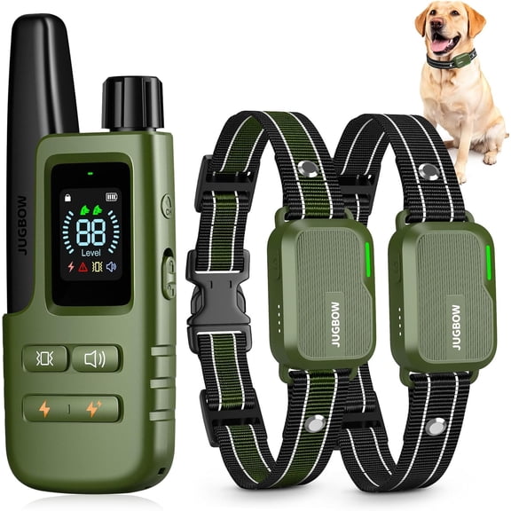Dog Shock Collar - 4500FT Dog Training Collar with Remote, IPX8 Waterproof Electric Dog Collar with 4 Training Modes, Security Lock, Rechargeable eCollar for 10-120lb Dogs(Light Blue) : Pet Supplies