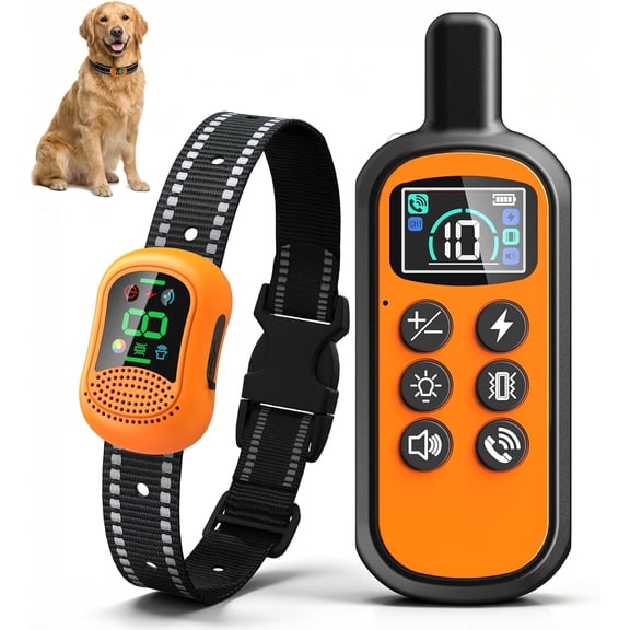 Dog Shock Collar 4900FT Dog Training Collar with Remote/Call Function/Light 5 Training Modes, IP67 Waterproof Electric Collar for Dogs Rechargeable E-Collar for All Breeds (10-120Ibs)