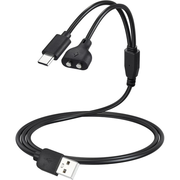 Dog Shock Collar Charr Cord for DT-61 Training Collar, 2-in-1 USB C and Magnetic Bark Charging Cable Dogs