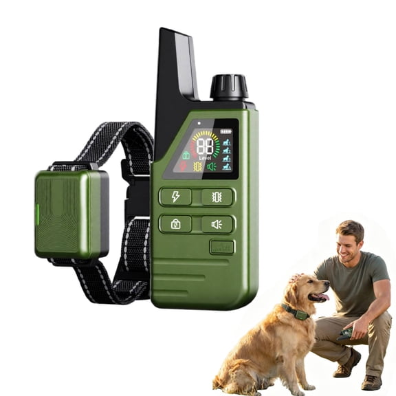 Dog Shock Collar with Remote Control, 4500FT Range Shock Collar for Dogs & Training Collar, Waterproof, Beep & Vibration First, Rechargeable for Small Medium Large Dogs(A)