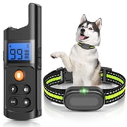 Dog Shock Collar with Remote - Dog Training Collar 2600 ft Waterproof for Small Medium Large Dogs 15 - 100 lbs- 3 Safe Training Modes, Rechargeable Dog Bark Collars-Green