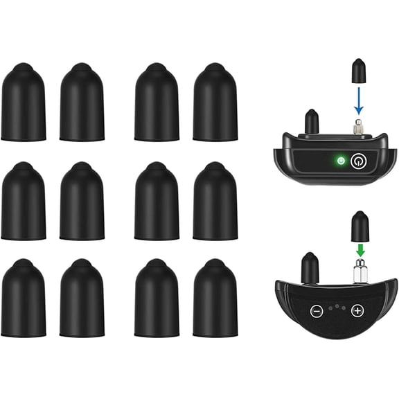 Dog Shock Collar Rubber Tips 12 pcs Training Collar Replacement Silicone Covers Fits Most Brands of Shock Collar (13mm)