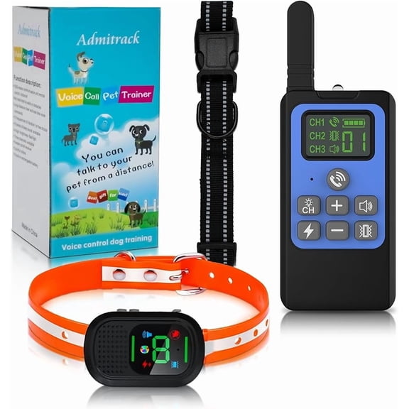 Dog Shock Collar with Flashing Light for Night Walks,Dog Training Collar with Vibration,Shock and Keypad Lock-Shock Collar Dog