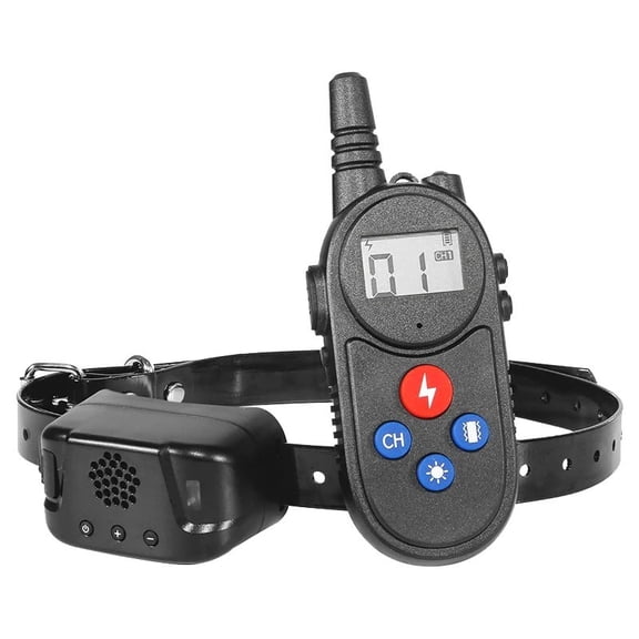 Dog Shock Collar with Light for Night Walks, with Remote Control and Real Time Voice Trans