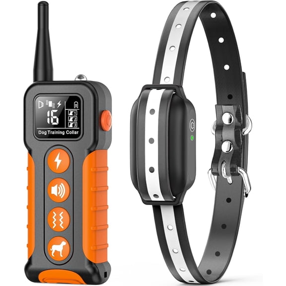 Dog Shock Collar with Remote Control, 3300 FT Electric Dog Training Collar with 4 Modes & Spotlight for 5-120 Lbs Small Medium Large Dogs Cats