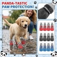 thumbnail image 1 of Dog Shoes Dip Coating Waterproof Durable Shoe Covers and Socks for Pet Comfort in Outdoor Scenarios, Red Size S, 1 of 6
