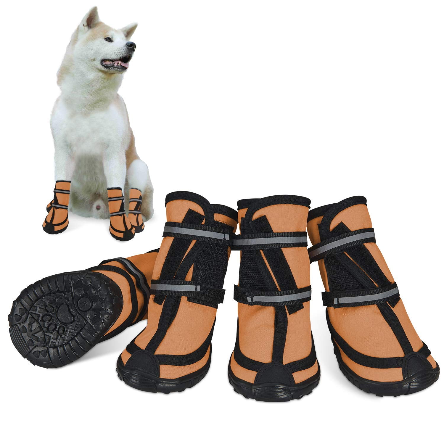 Dog Shoes for Large Dogs Winter Snow Dog Booties with Adjustable Straps