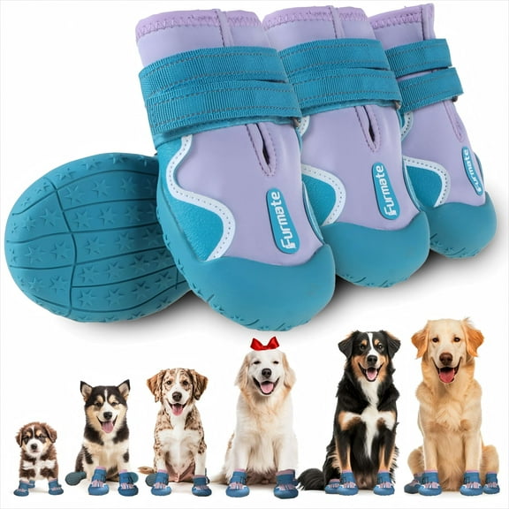 Dog Shoes for Large Small Medium Dogs,Dog Booties for Indoor Hardfloors Anti-Slip,Reflective Strip Waterproof Dog Boots & Paw Protectors for Outdoor Walking Hot Pavement,Winter Snow